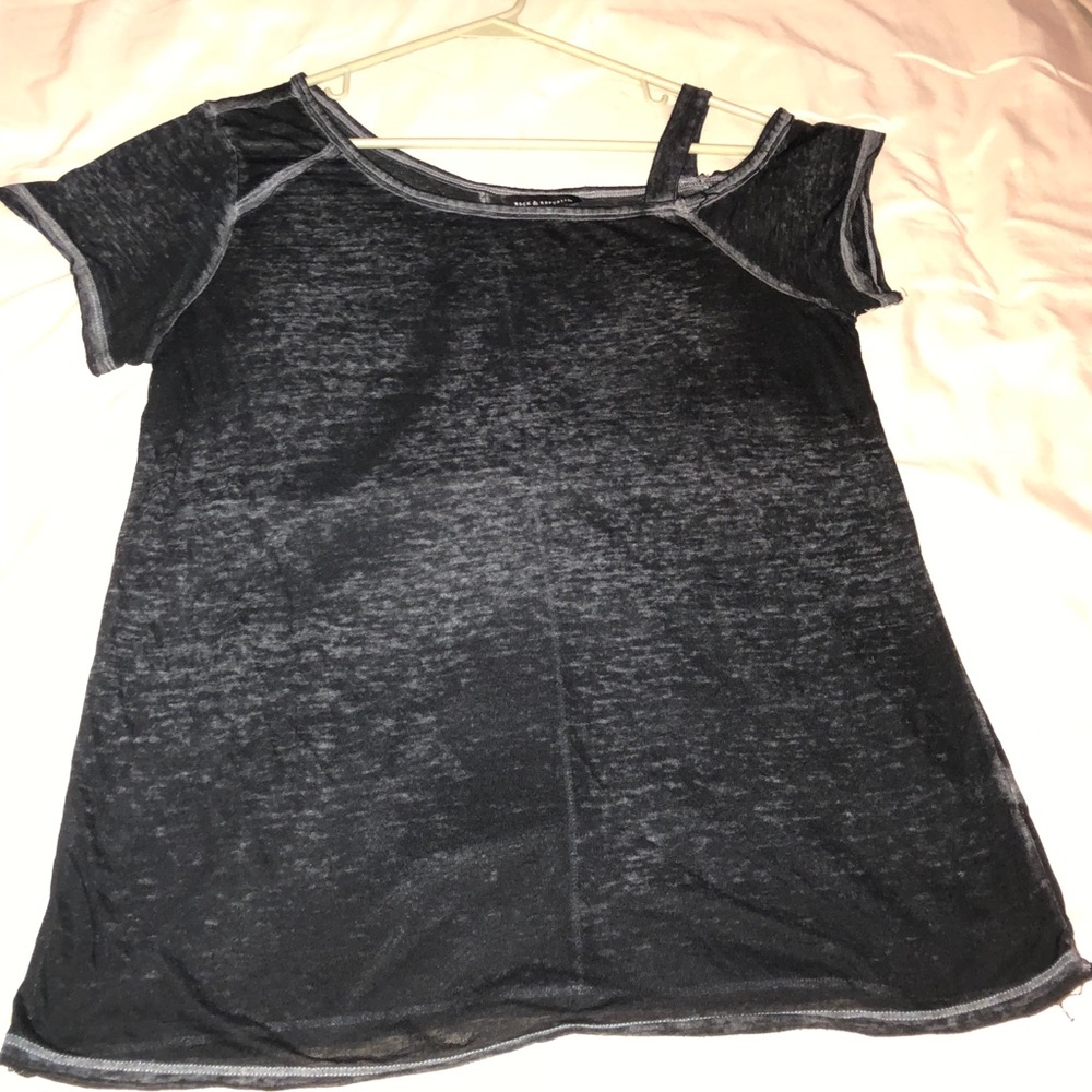 Rock & Republic one shoulder burnout top